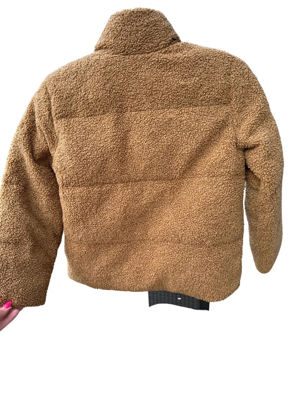 abercrombie kids Camel Tan Sherpa Puffer Jacket